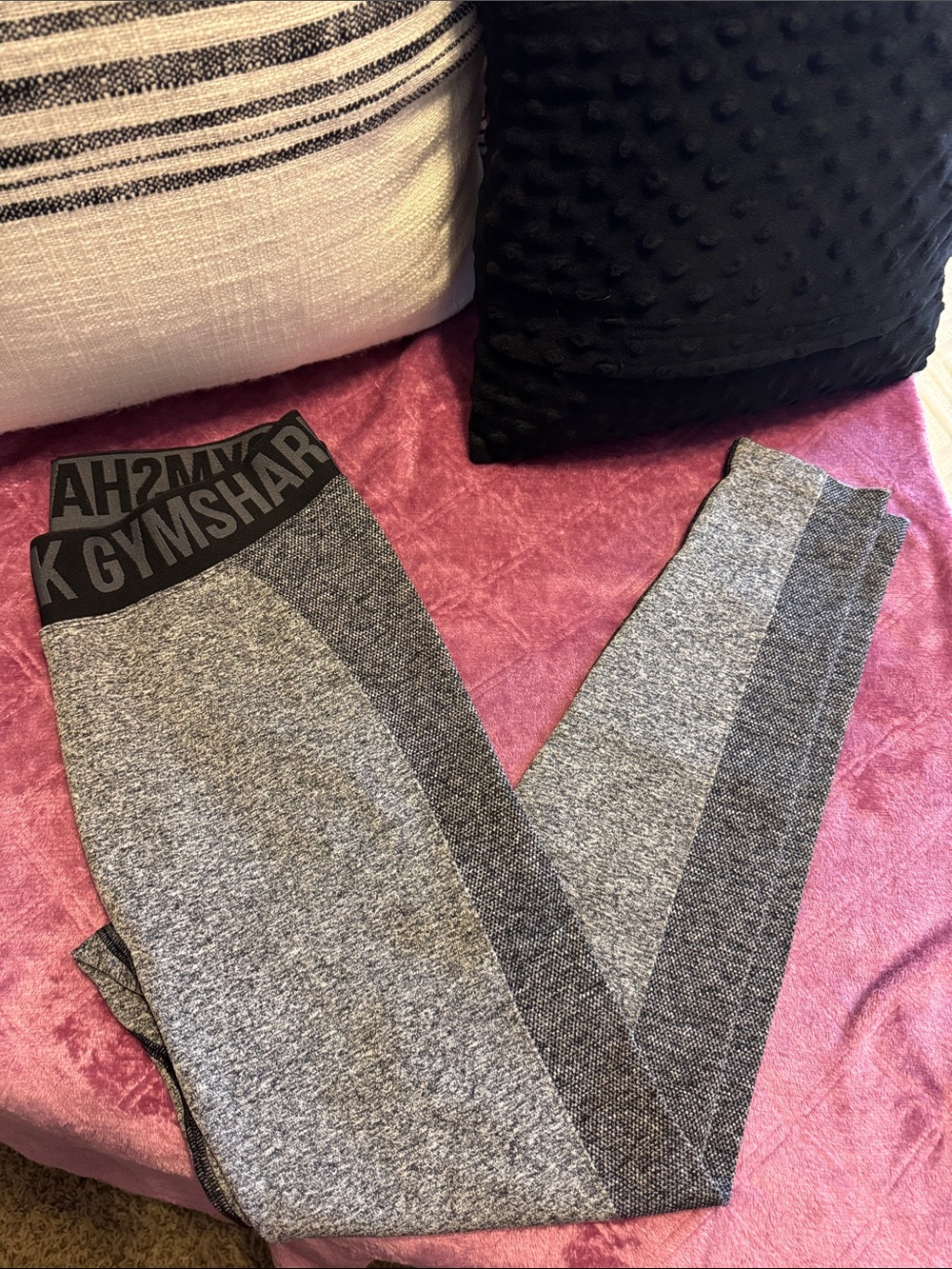Gymshark Gray Seamless Contrast Panel Leggings